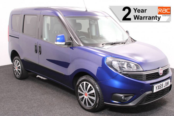 Wheelchair accessible vehicle Fiat Doblo Blue YX69JXM 1 RAC Warranty